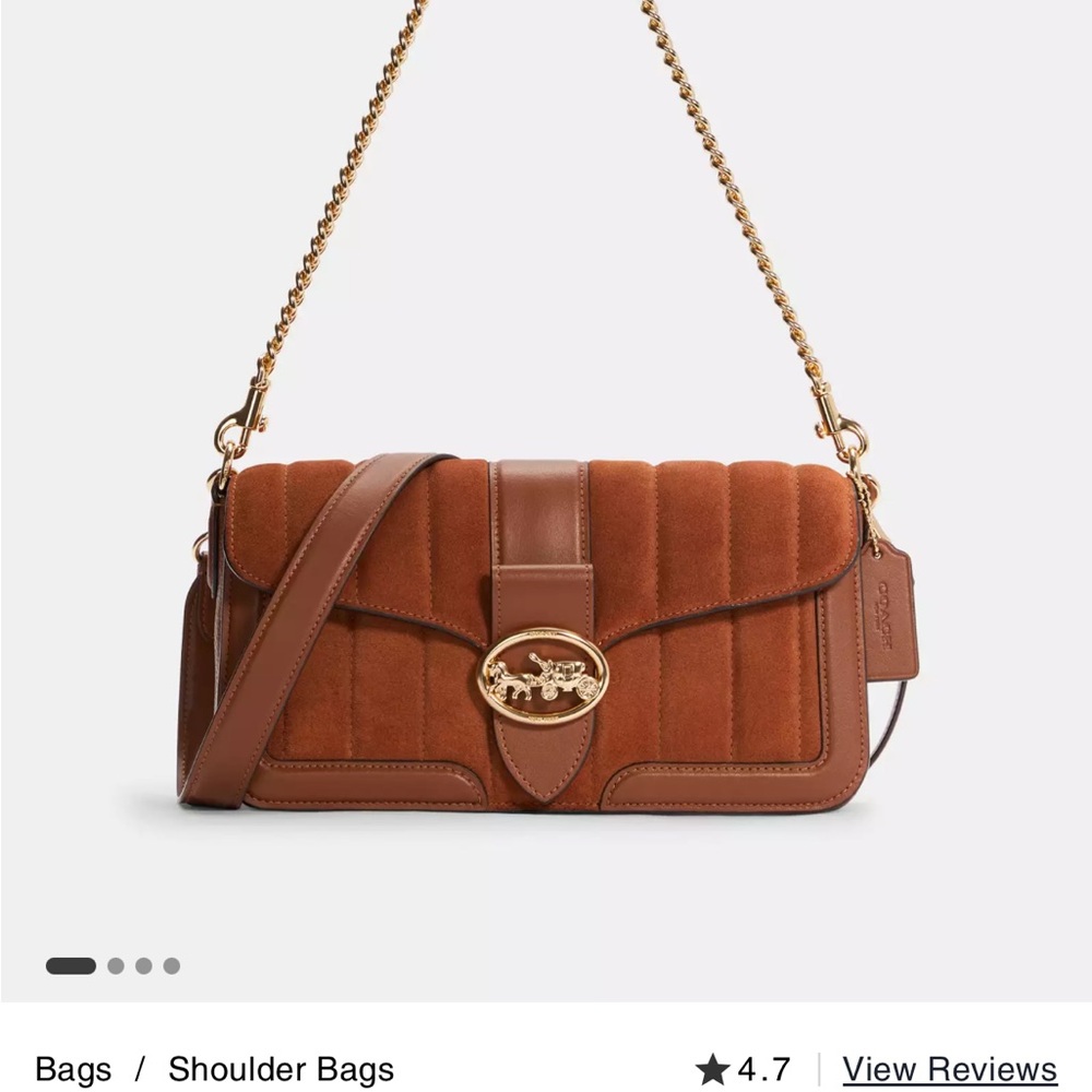 Coach Georgie Shoulder Bag With Linear Quiltiing